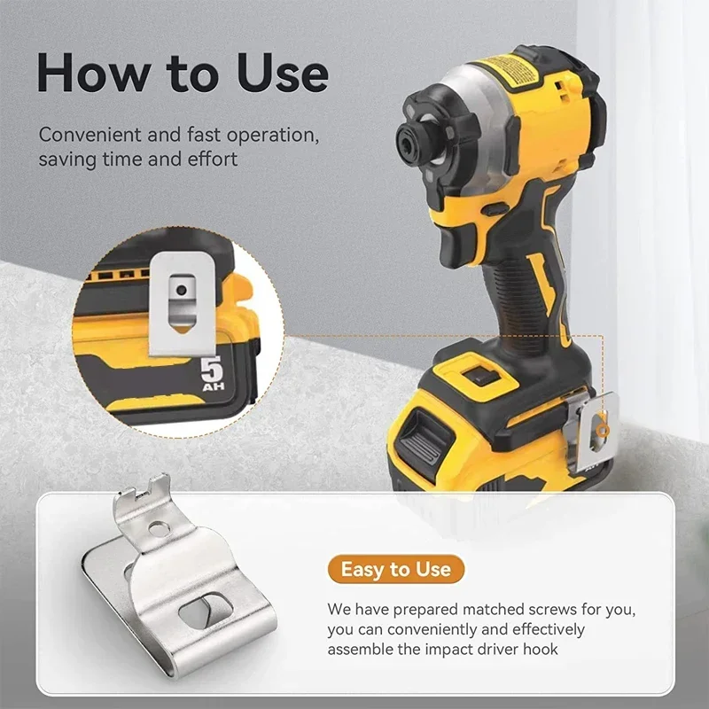Electric Drill Strap Hook for Makita,Bosch,Dewalt,Ryobi,Worx - 18V/20V Tool Belt Clip Holder,Keychain Hook,Garage Workshop
