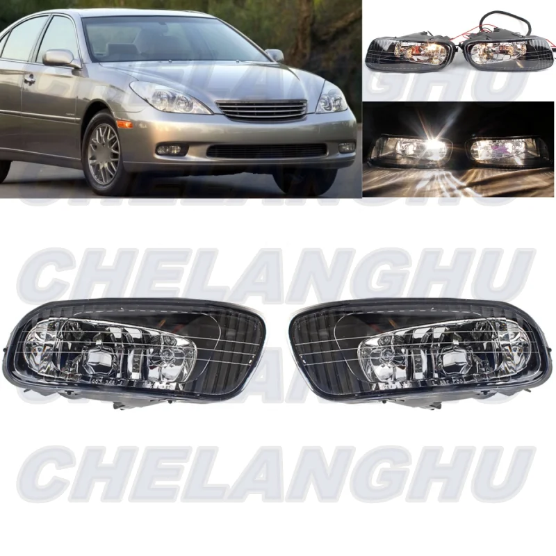 

For Lexus ES300 ES330 2002 2003 2004 Pair Left+Right Front Fog Light Fog Lamp with Halogen Bulbs 81211-33170 81211-33170