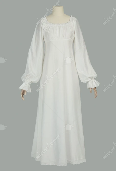 DAIZBELLA Women's Medieval Renaissance Costume Elf Style Only Green Dress with Sleeves for Halloween Cosplay Costume