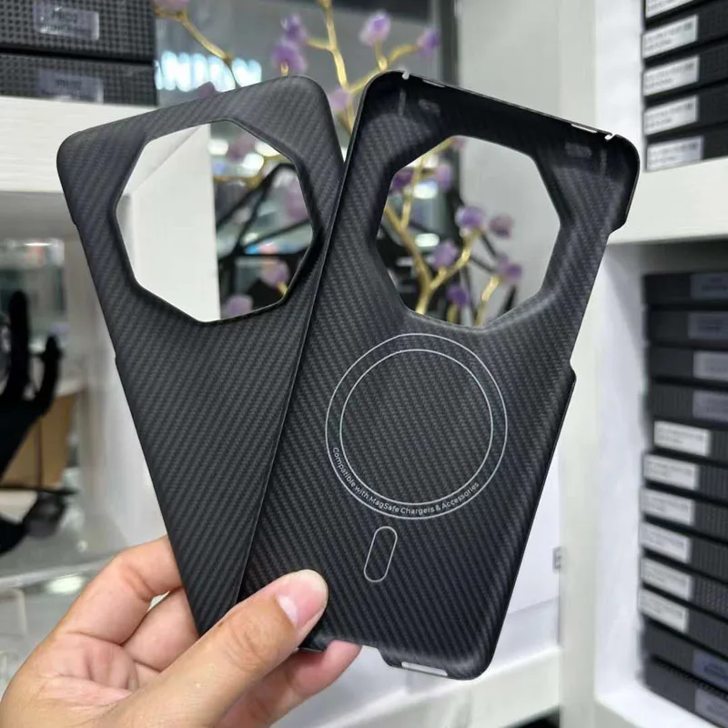 

Чехол для Huawei Mate 60 RS Magsafe, магнитная Беспроводная зарядка, углеродное арамидное волокно, детской защитной крышки, защитный чехол