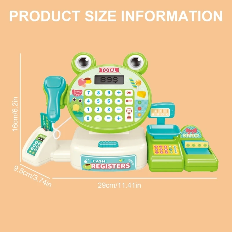 Girls Pretend Play Supermarket Toy Kid Supermarket Cash Register Toy Set Children Role Play Game Christmas Gift for Kids 6