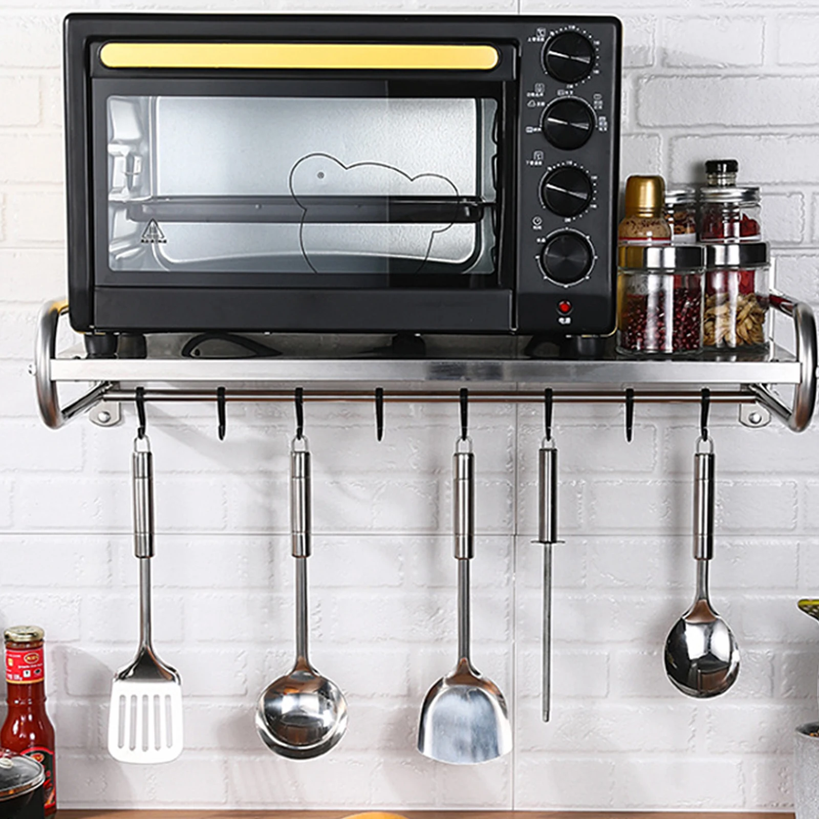 Stainless Steel Wall Mounted Microwave Oven Rack