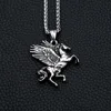 High Quality Fly Horse Pendant Necklace Stainless Steel Pegasus Necklaces Punk Hip Hop for Men Women Fashion Jewelry Gifts 4