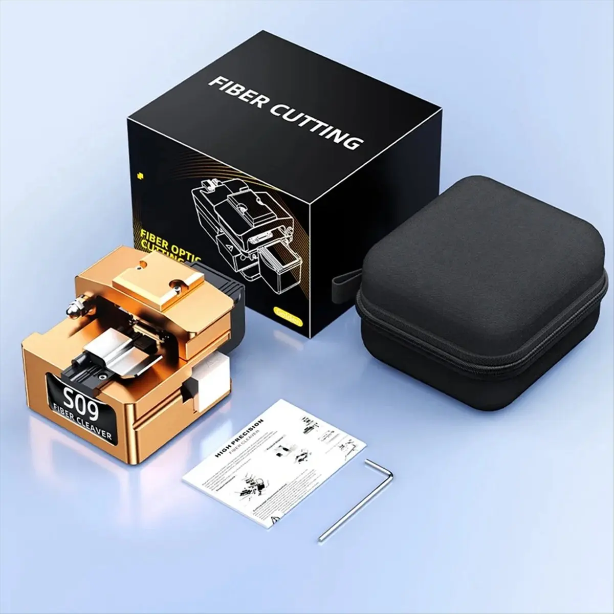 최고급 S09 광섬유 절단기 광섬유 융착기 커터 FTTH 광섬유 냉접속 커터 먼지통 포함