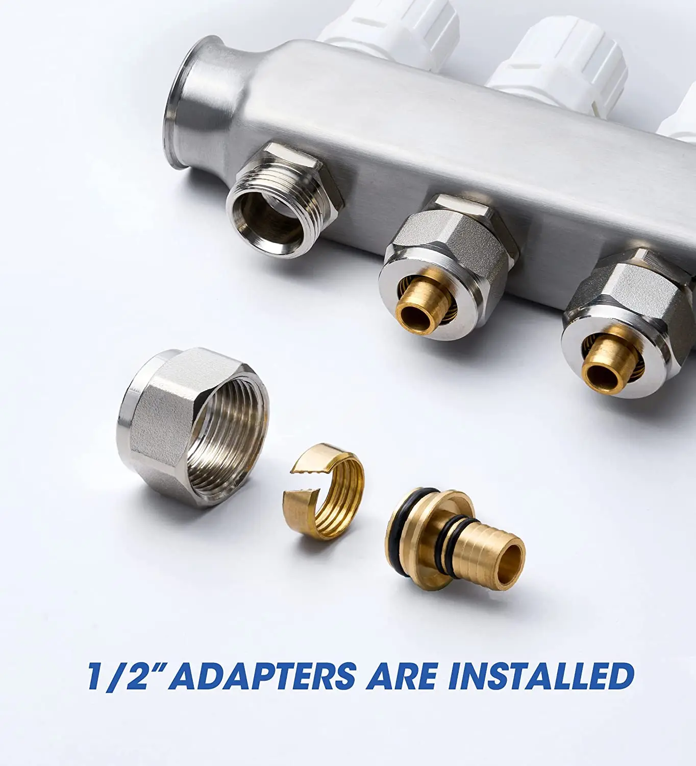 ABST PEX Manifold, Stainless Steel Floor Heat Manifold Kit with 1/2\