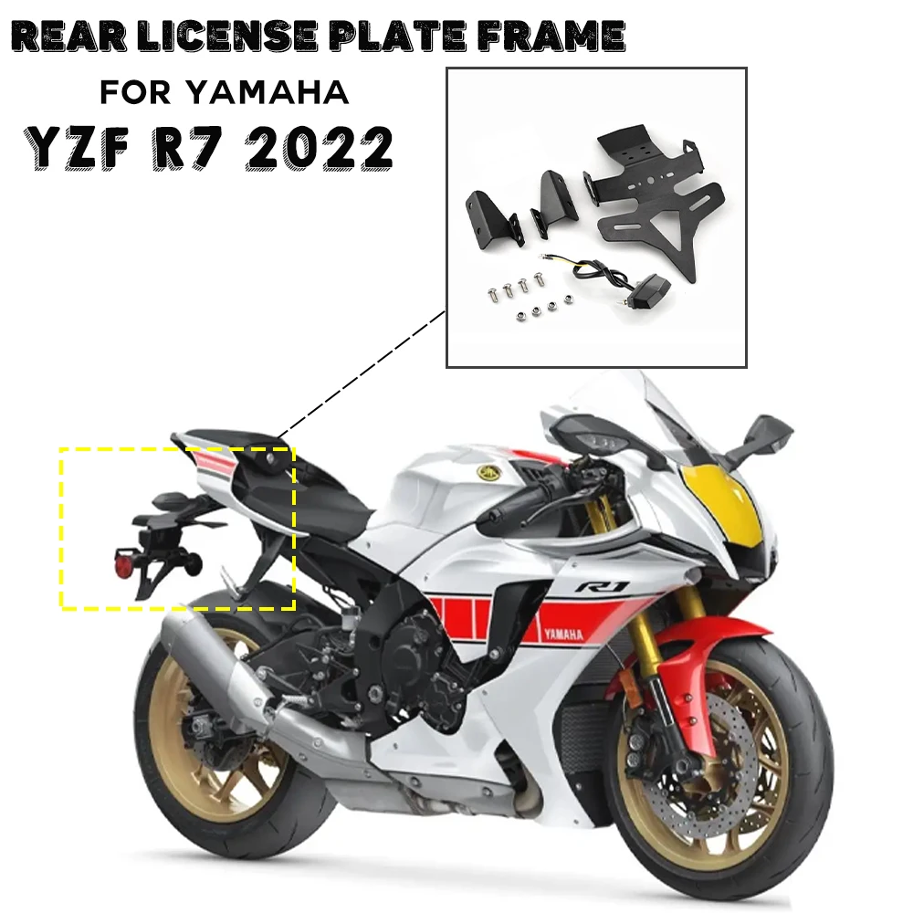 Mklightech Per Yamaha Yzf-R7 Yzfr7 Yzf R7 Yzf R7 2022 Supporto Targa Posteriore Telaio Posteriore Parafango Staffa Eliminatore