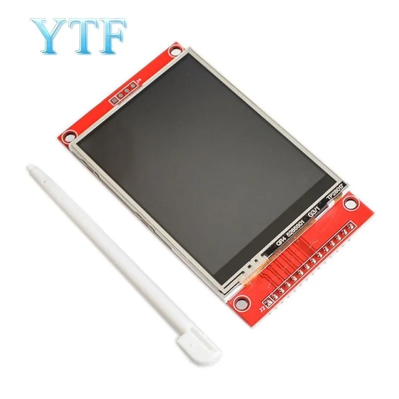 Spi Tft Lcd Painel de Toque Módulo Porta Serial com Pbc Ili9341 2.8 Polegada Spi Serial Branco Display Led com Caneta Toque 240×320 2.8