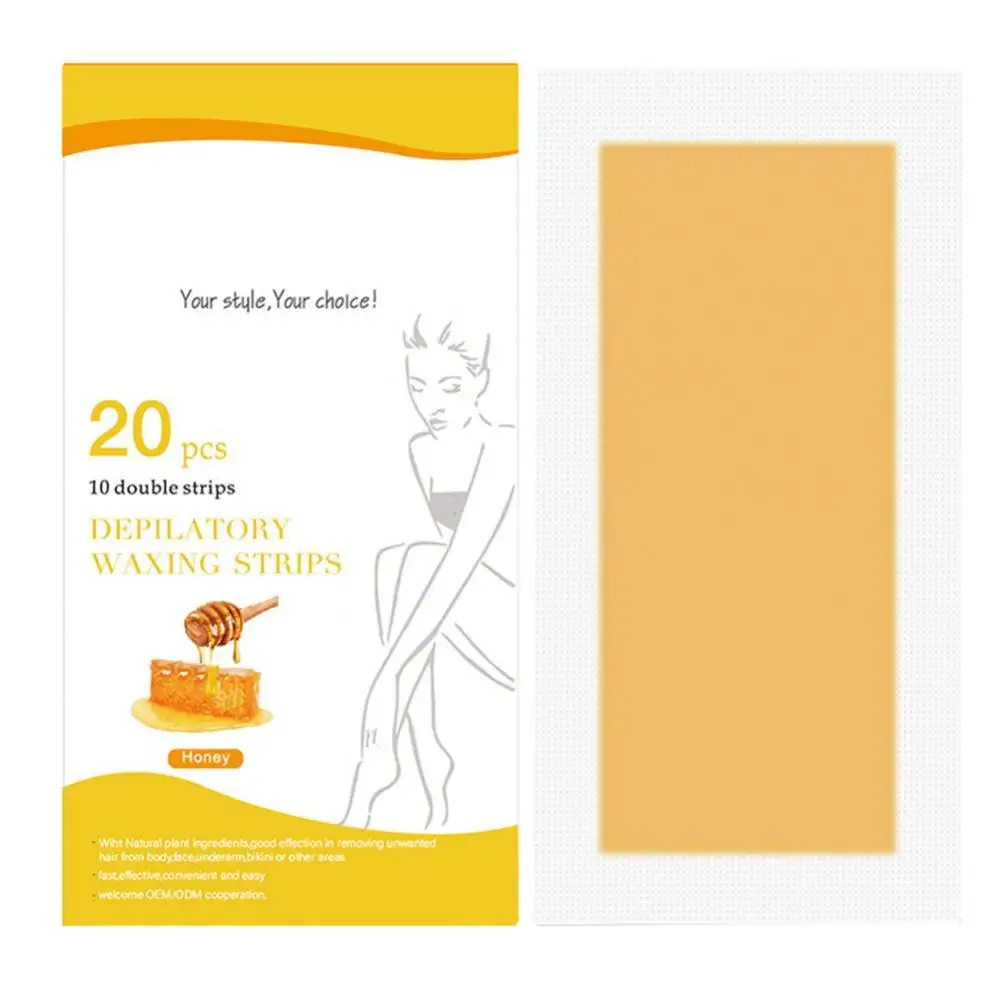 20PcsDoubleSidedDisposableLipArmHairRemovalWaxPaperStrips