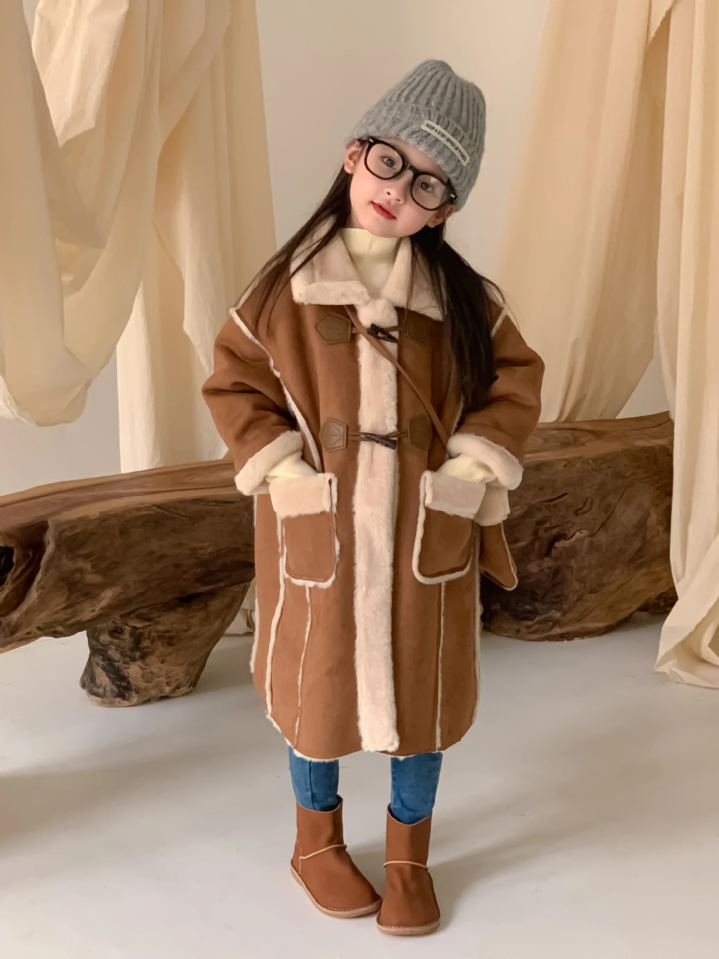 Girls Coat New Winter Thickened Long Coat - Uniqwear