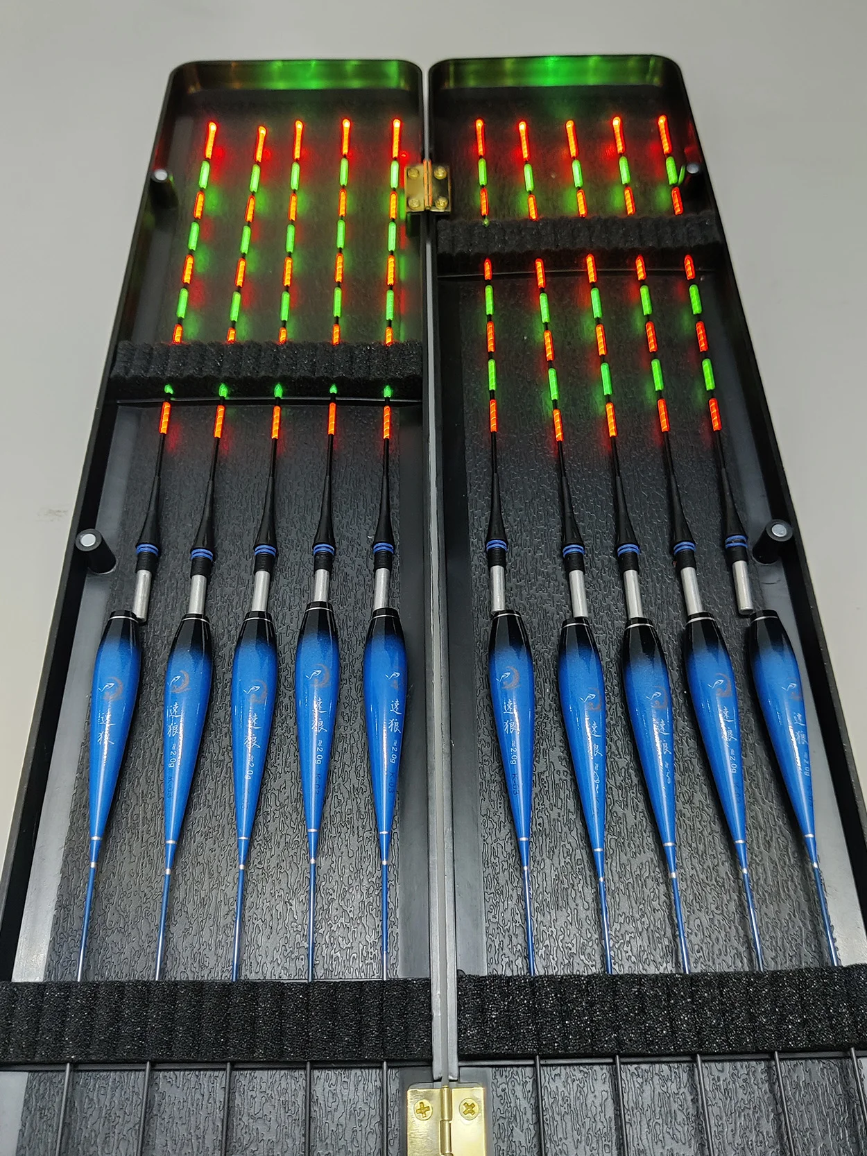 10 flotteurs électroniques lumineux pour carpe cruciane - pêche nocturne avec queue nuageuse visible