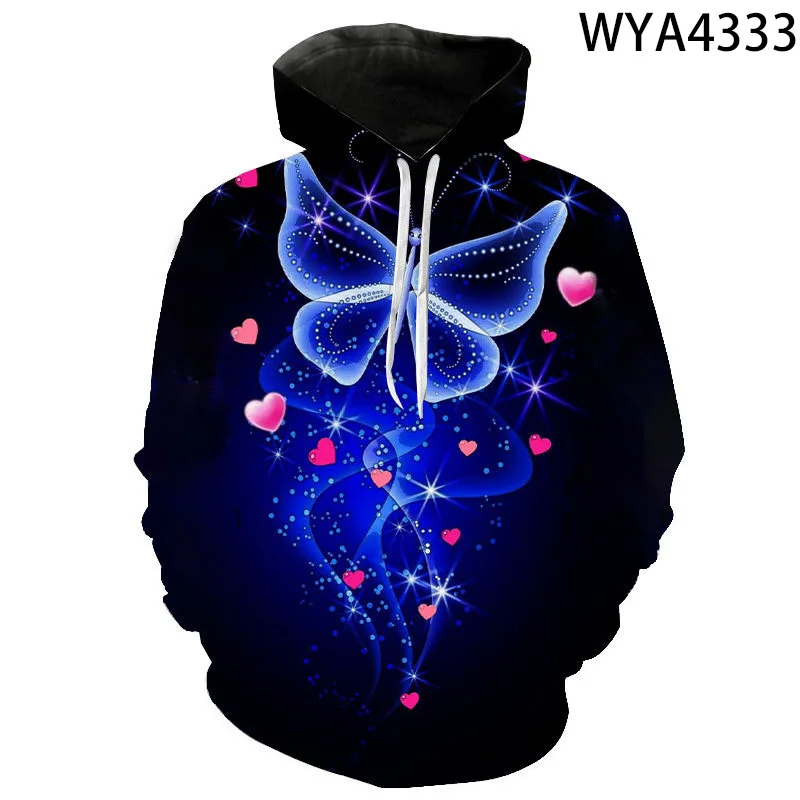 

Butterfly 3D Printed Hoodies Men Women Children Pullover Long Sleeve Boy Girl Kids Clothes Sweatshirts Coat Streetwear Casual