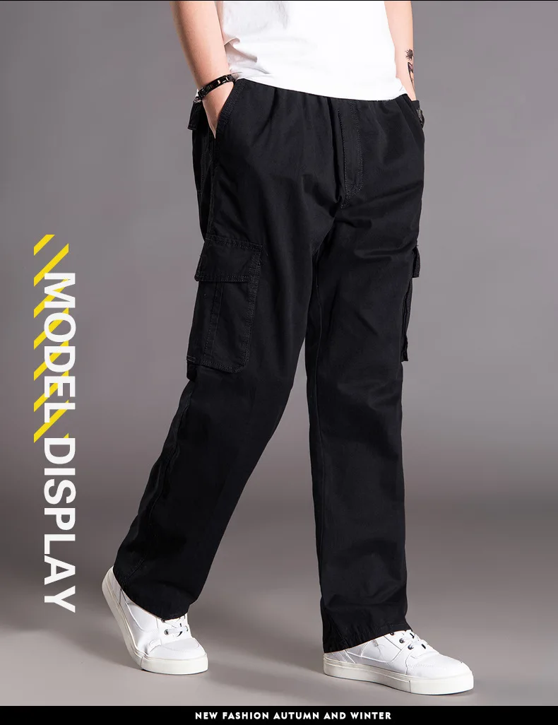 Pantalon Cargo Homme Ample En Velours Côtelé - Taille 2XL Vert Militaire - Coupe Décontractée, Multi-poches - Printemps/été/automne - 4