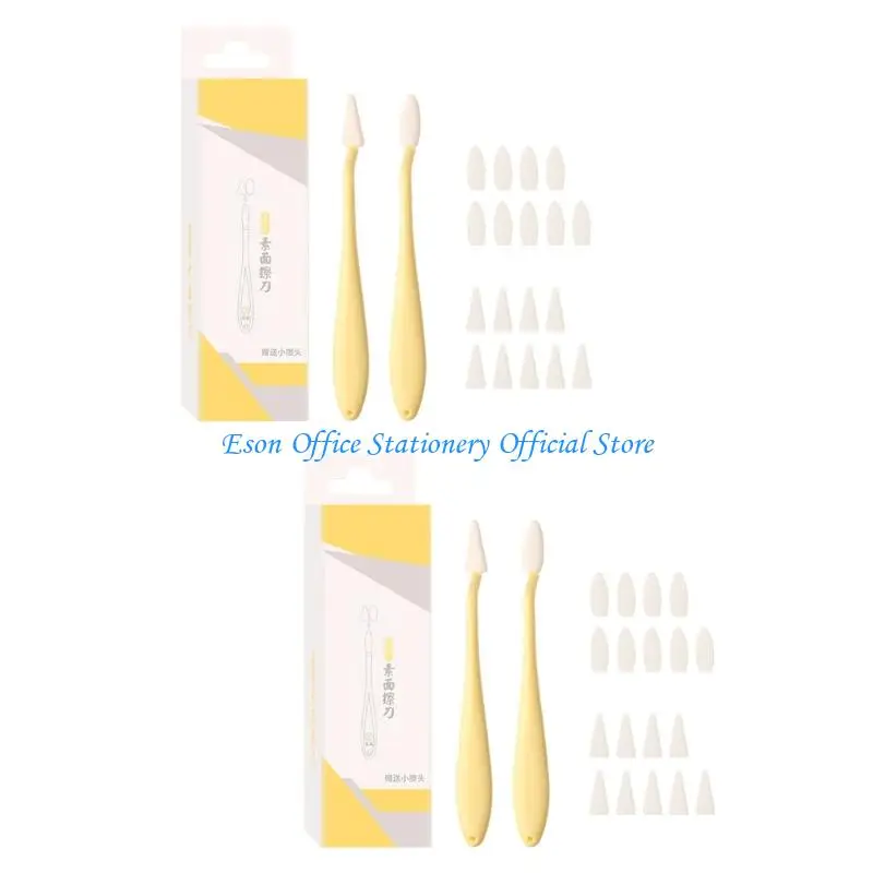 G8DC 2Pcs 전문 미술 블렌딩 그루터기 블렌딩 도구 (파인 디테일링 쉐이딩 스케치 용 20 개의 교체 스폰지 물티슈 포함)