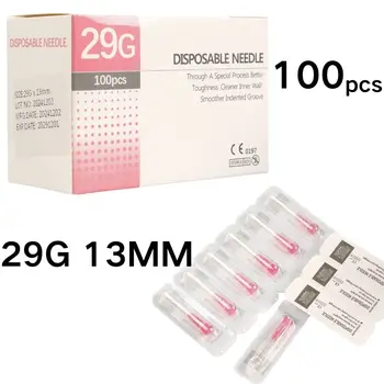 100PCS 29G 13mm Painless Needle Beauty Ultrafine Piercing Needle Hypodermic Filler Needle Painless Beauty Tools 1