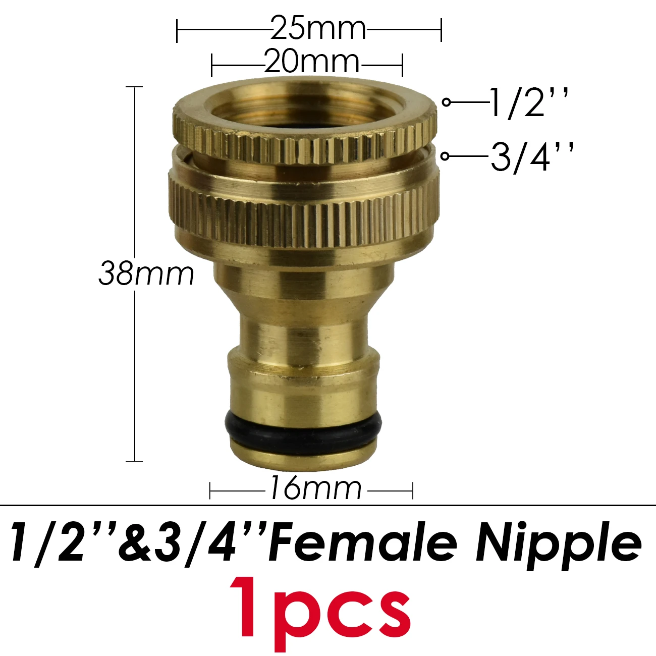 Description Picture 5 of itemBrass Tap Quick Connector 1/2'' 3/4'' 1'' Copper Hose Coupling 16mm 20mm Adapter Garden Tubing Repair Watering Gun Fittings Tool