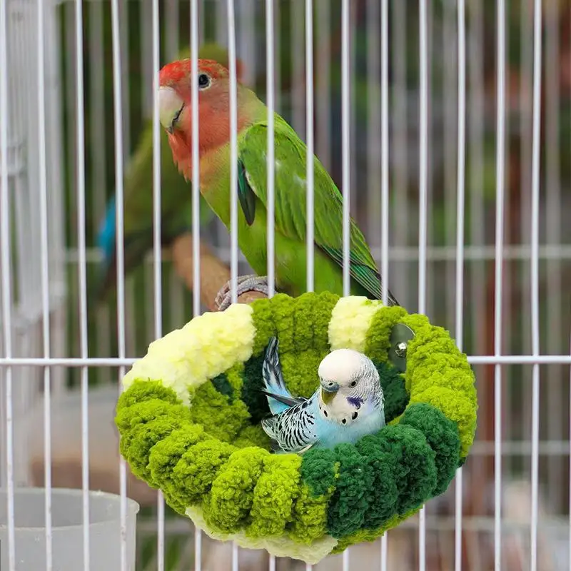 

Winter Warm Bird Parrot Nest House Hanging Bed Cave for Parakeet Hamster Winter Sleeping Bag Toy S/L Bird Supplies for Parrot