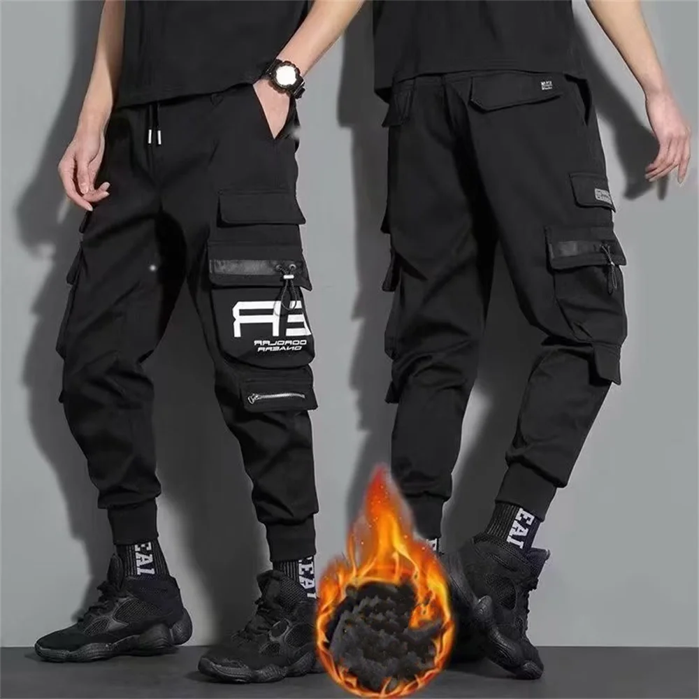 

Men Cargo Pants Multi Pocket Drawstring Trousers Outdoor Man Sweatpants Male Hip Hop Joggers Pants Fashion Overalls Casual Pants