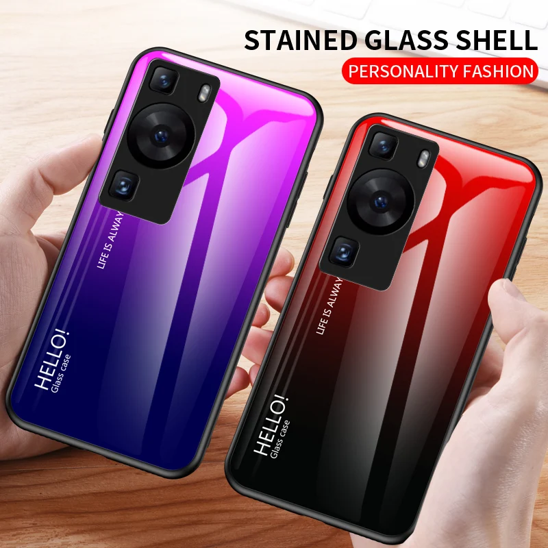 Gradient Tempered Glass Phone Case - Stylish and Durable Protection Cover