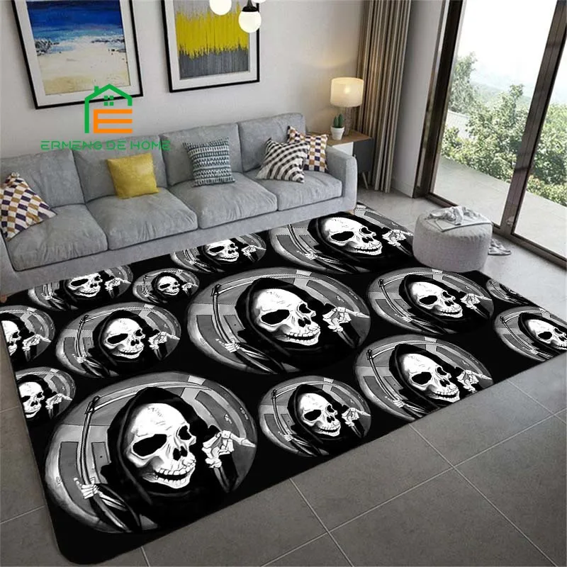 

Dark Satan Skull Carpet Rug Door Mat 3D Pattern Printing Carpet Hall Bedroom Cold Pressing Fashionable Carpet 14 Sizes