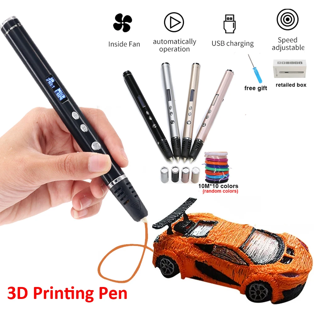 3D Pen slimmest DIY 3D Printing Pen In The World Creative Toy Gift  Christmas Presents For Kids