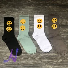 

Kanye West Sports Socks High Quality Cotton CPFM CPFM Socks Men Women Double Smiley Earth Color Tide In Tube Couples Sock