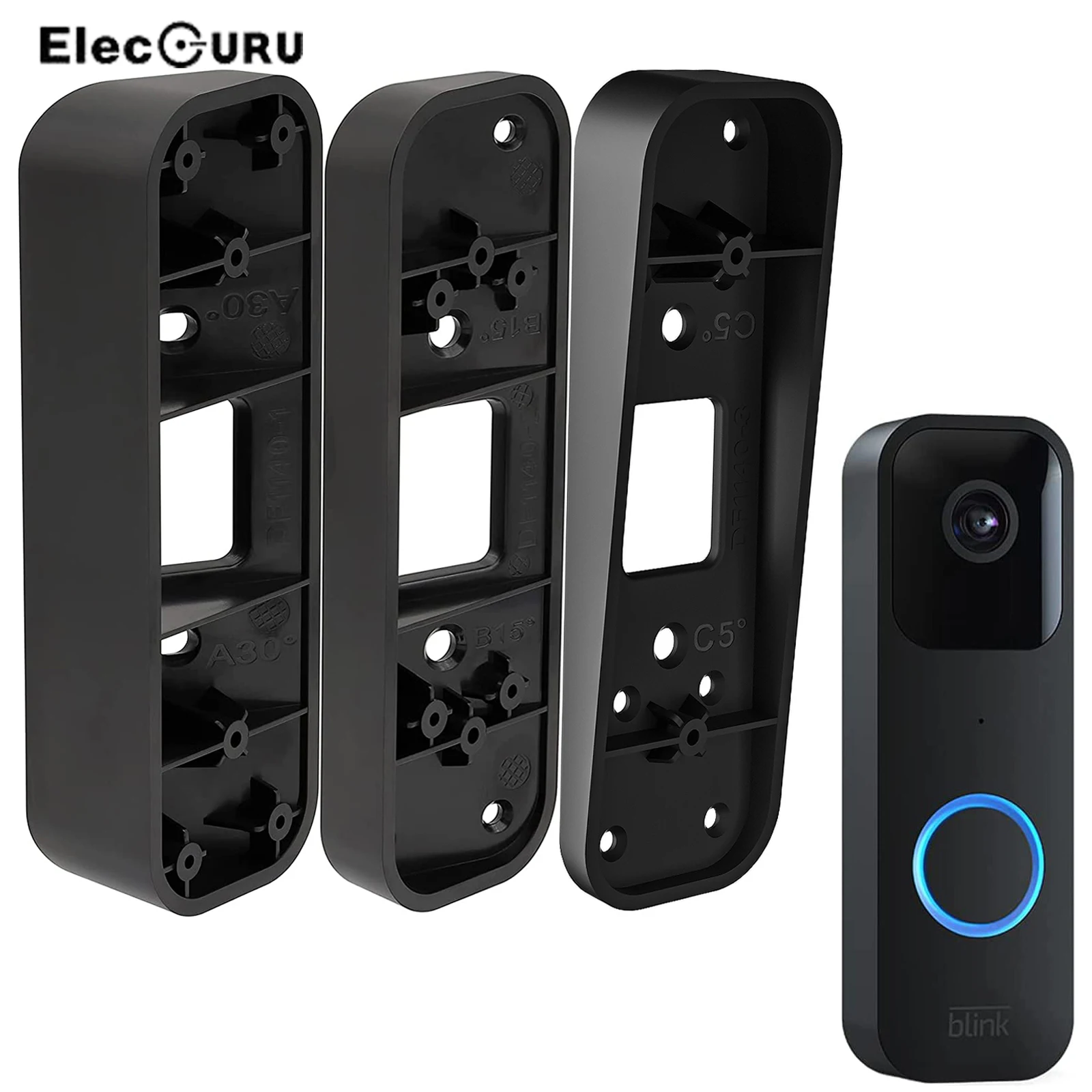 Angle Mount Kit for Blink Video Doorbell, 15°&30° Horizontal Corner
