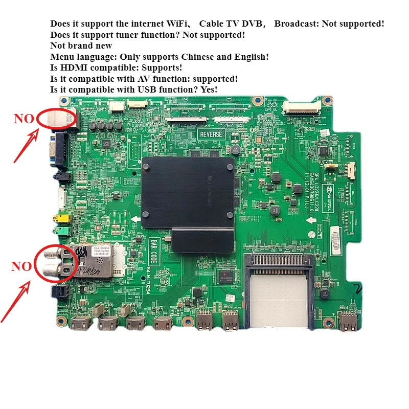 LG 마더보드 EAX64307906 (1.0) EBT62049202 EBT62029603 EBT62225717 TV 메인 보드 42LM620S 47LM420T 42LM620T47과 호환 가능
