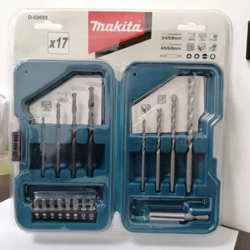 Makita D-53693 Original Multi Drill Bit 17Pcs Set Combination HSS