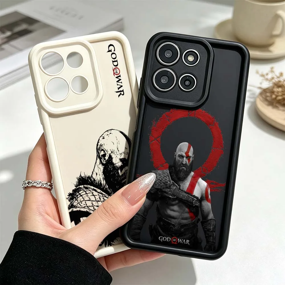 Anime God of War Kratos Silicone Phone Case - Fusion Eye Ladder Design