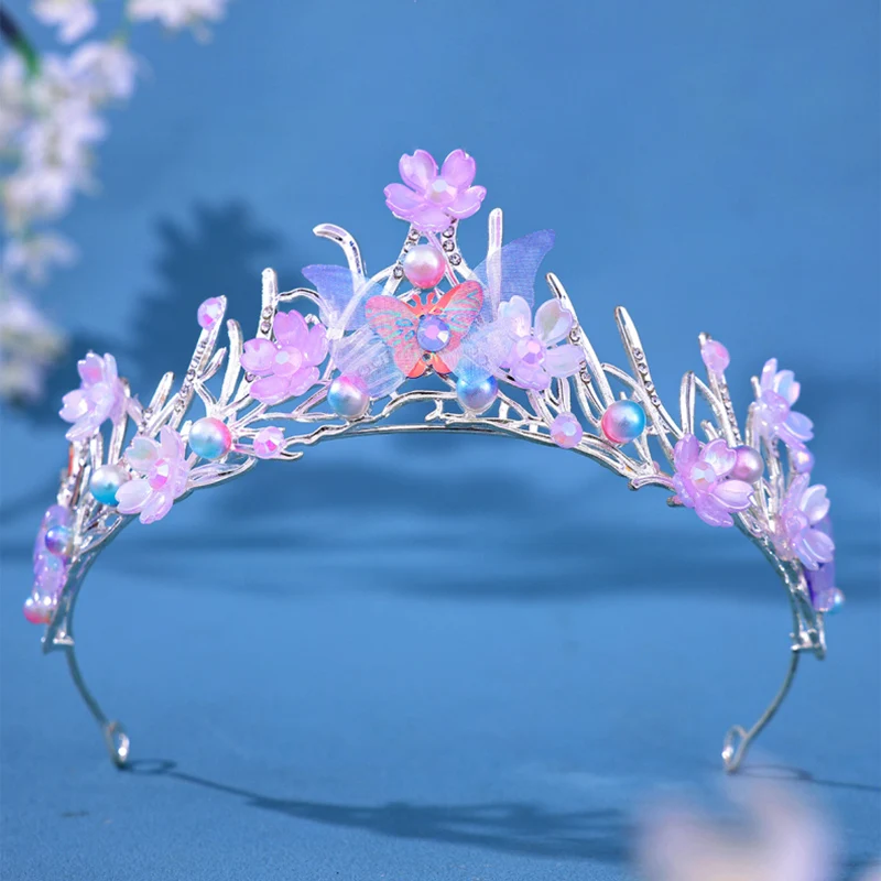 Women Starfish Shell With Rhinestone Crown Mermaid Fish Crown Ocean Style Costume Hair Accessories Princess Birthday Party Tiara