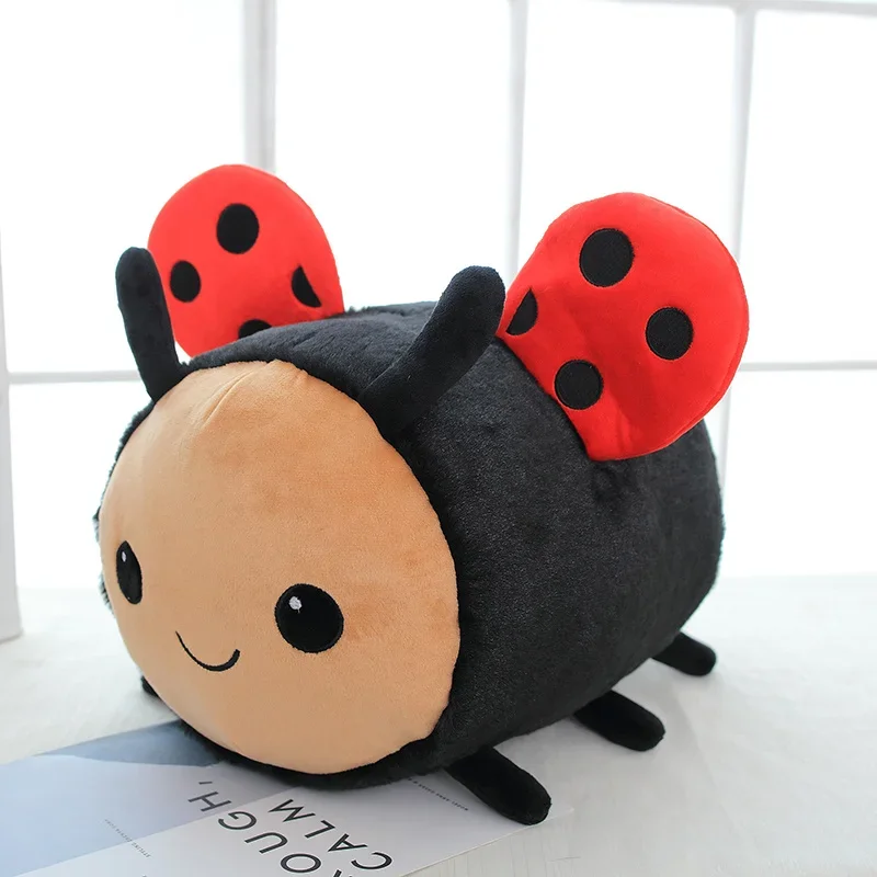 Kawaii Bumblebee Plush Toys Cute Bee Pillow Stuffed Animals Honey Bee Toys Ladybird Soft Pillow Sofa Cushion Gift for Kids vehicle plastic girl car toys vehicle pull back car boys insect ladybird kids inertial car drop baby toy children gift