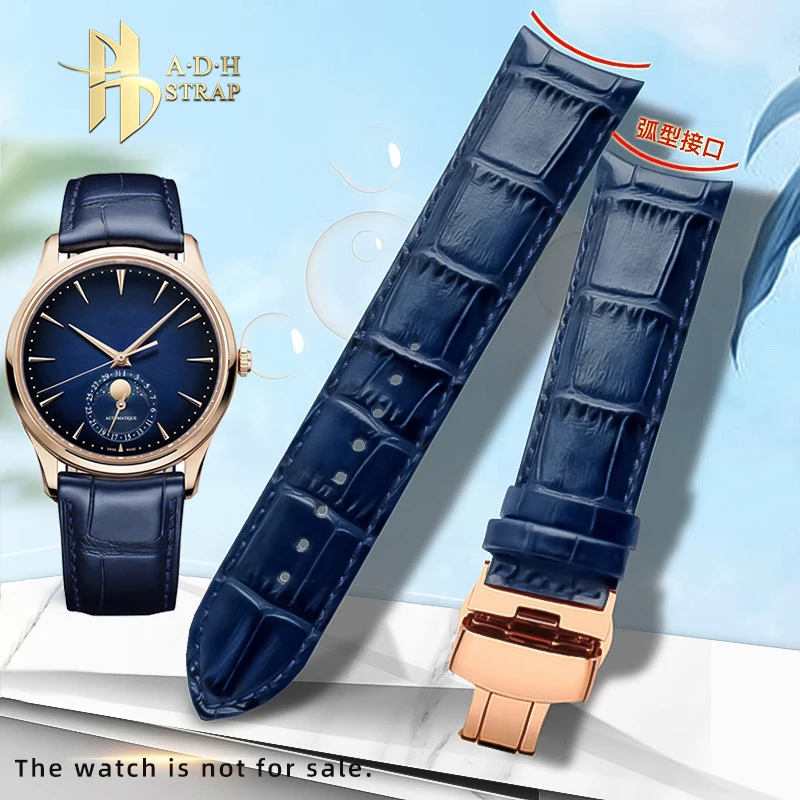 

Изогнутый ремешок из воловьей кожи для GP VC Jaeger-LeCoultre мужской ремешок с застежкой-бабочкой водонепроницаемый браслет 20 21 22 мм