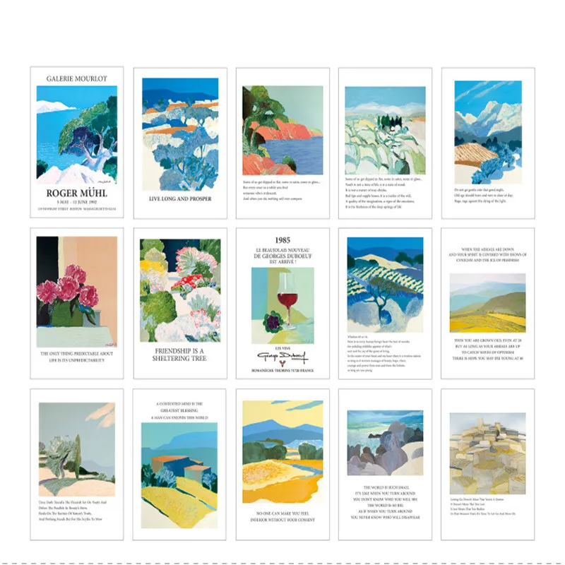 15 Sheets/Set Henri Matisse Artwork Series Postal Card Gift Wish Lettercard Decoration Postcard Message Blessing Greeting Card