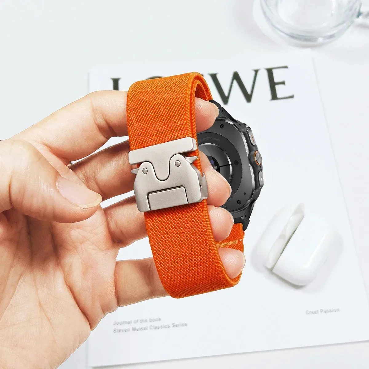 Braided Elastic Nylon Watchband - No-Gap Strap