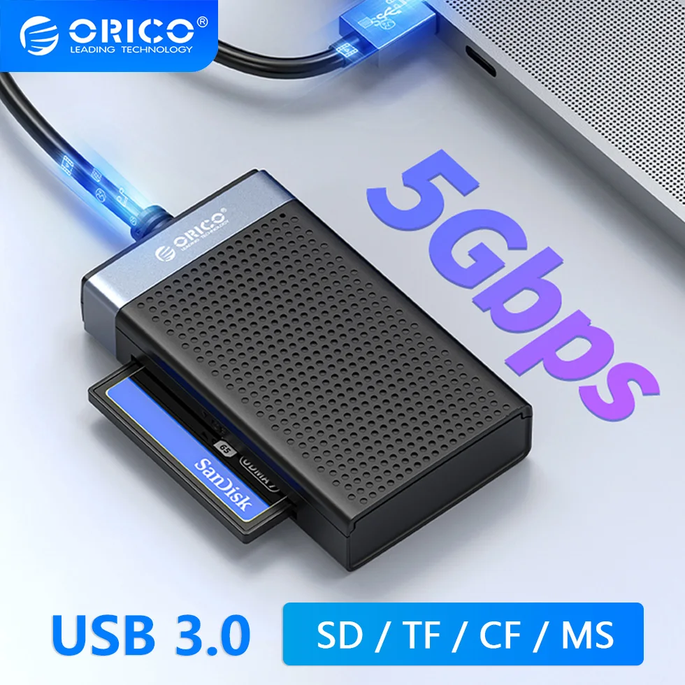 Lettore Di Schede SD E Micro SD USB 3.0 5-in-1 In Alluminio, Plug And Play Per PC, Laptop E Fotocamera (Confezione Da 3)