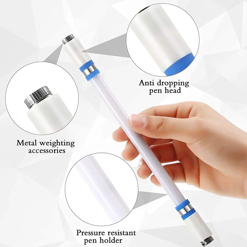 회전 펜 LED 롤링 핑거 회전 펜, 미끄럼 방지 글레이즈 회전 펜, 펜 리필 없음, 2 개