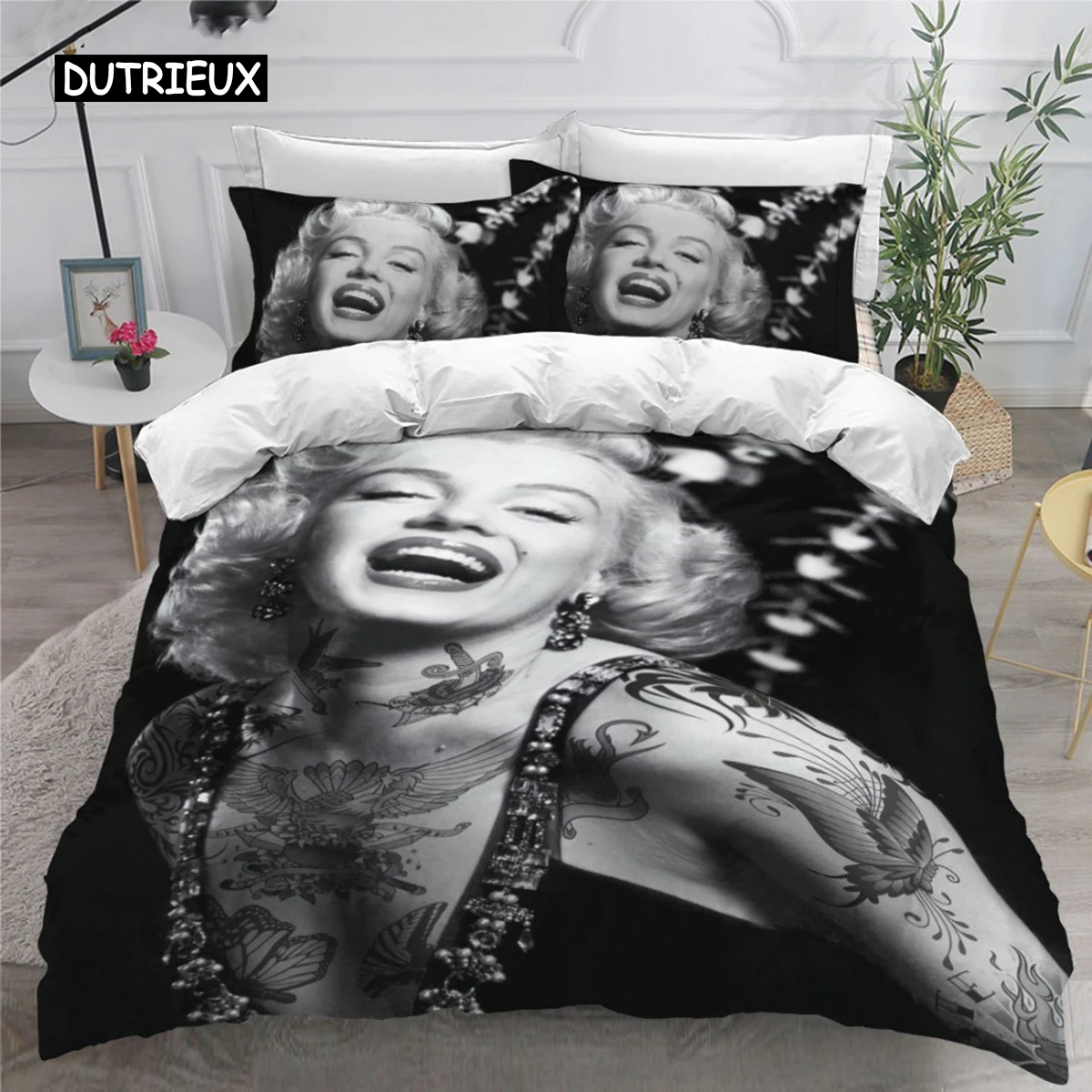 

Duvet Cover Star Marilyn Monroe Beauty Bedding Set for Home Duvet Cover Set Quilt Cover for Women Men Bedroom Decoration 2/3pcs