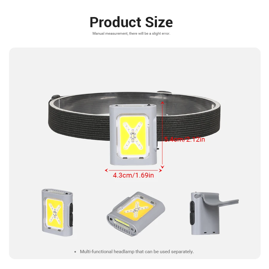 LED 안전등 런 라이트 야외 배낭 캠핑 실리콘 클립 모드 워킹 램프 야간 휴대용 자석 비상등