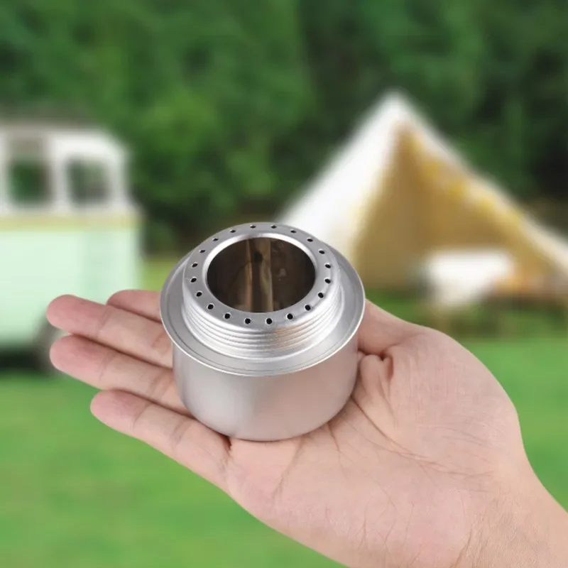 Mini Portable Aluminum Stainless Steel Alcohol Stove with Cover Sealed Outdoor Camping Backpack Cooking Stove Tourism Burner