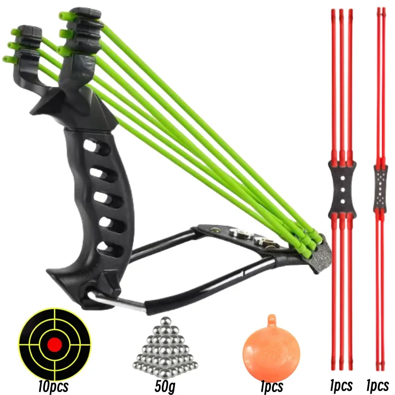 

Наружная высокоточная сверхпрочная металлическая Рогатка для стрельбы на запястье рыбы мощная поддержка для охоты Рогатка мощная Резиновая лента