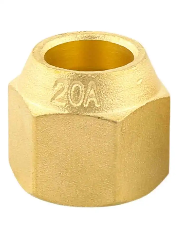 Air Conditioner Copper Nut, Forged Brass Nut Joint, 6.35, 9.52, 12.7, 15.88, 19.05 Inches the forged coupon