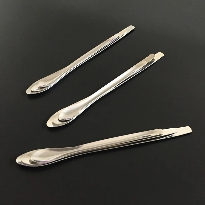 

3pcs/set (10/12/14cm) lab stainless steel medicinal sample weighing spoon in school experiment equipment