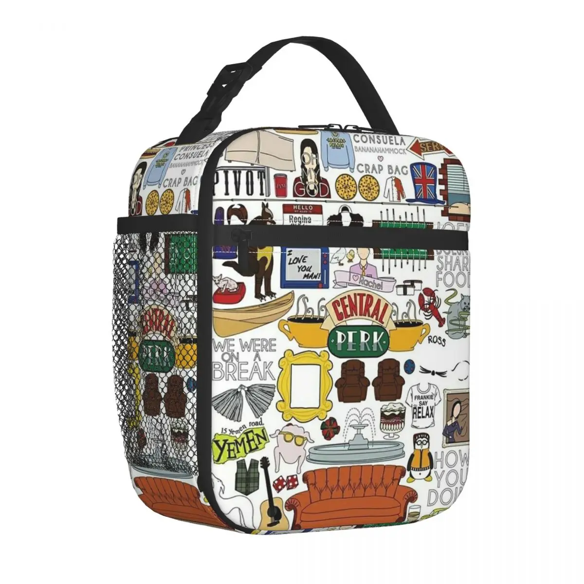 Friends American TV Series Insulated Lunch Bag Thermal Bag Lunch Container Central Perk Tote Box Food Storage Bags Picnic