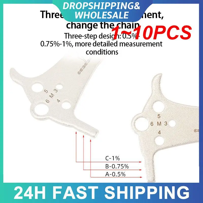 

Удобный измеритель цепи для всех типов велосипедов, 1-10 шт., эффективный инструмент для измерения износа велосипеда