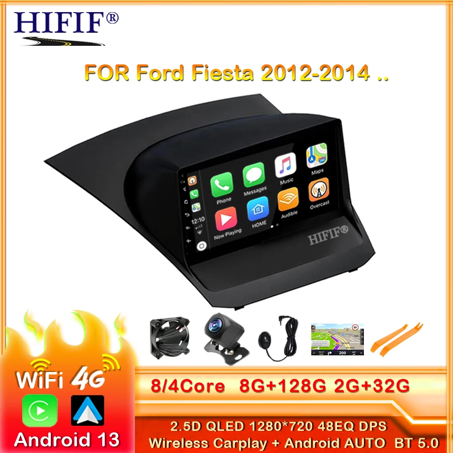 2Din Autoradio Android Per Ford Fiesta 2009-2017 9 ''Lettore Video Multimediale Navigazione Gps Lettore Dvd Per Auto No 2 Lettore Video Din