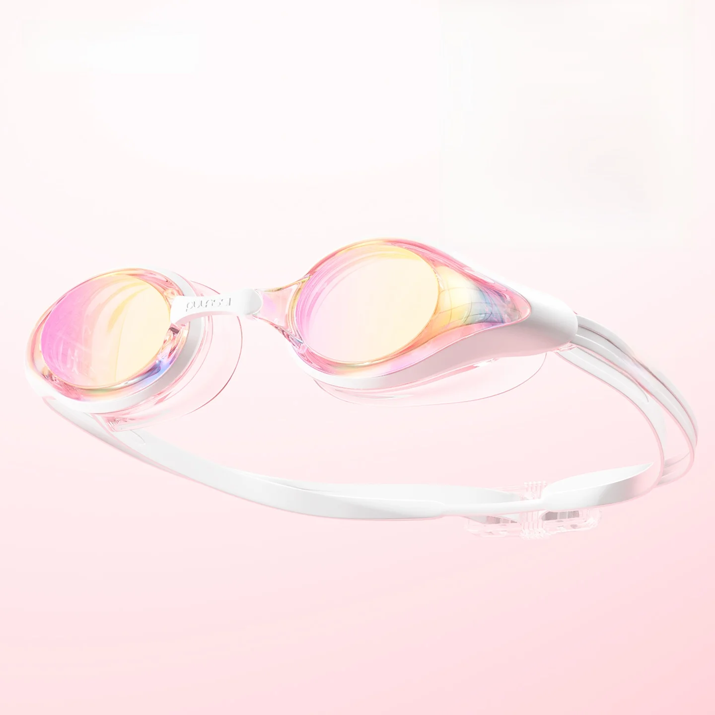 Sakura white + swimming goggles box [two-piece swimming set]