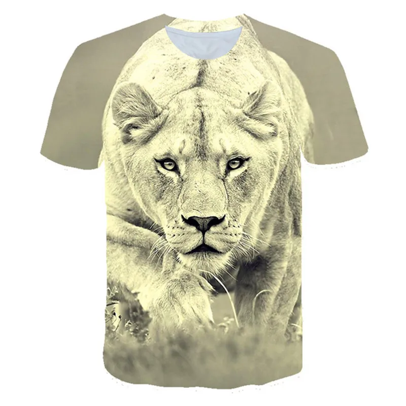 cool shirts 3D print lion T shirts 2022 summer hot sell T shirts kid boys girls 4-14 T short sleeve tops fashion loose lion picture T shirts best T-Shirts