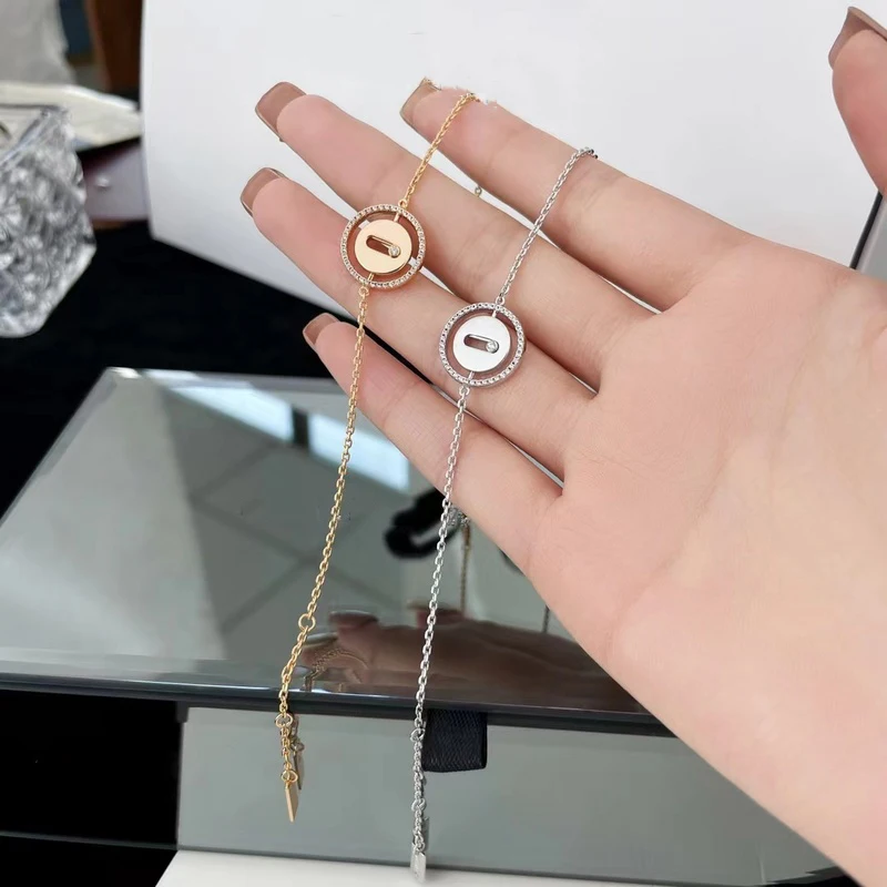 

Fashion Mobile Zircon Bracelet Original High Quality Logo Fashion Exquisite Women Jewelry Festival Gift