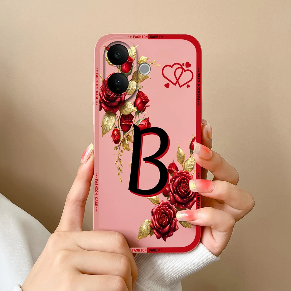Elegant Flower Letter Design Phone Case - Beautiful Simplicity Collection