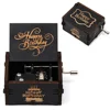Halloween Eve Wooden Music Box Hand Crank Nightmare Before Christmas Antique Engraved Musical Box Case 3